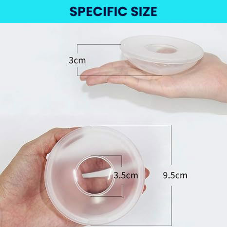 Nursing Breast Milk Collector With Stopper - Pair of 2
