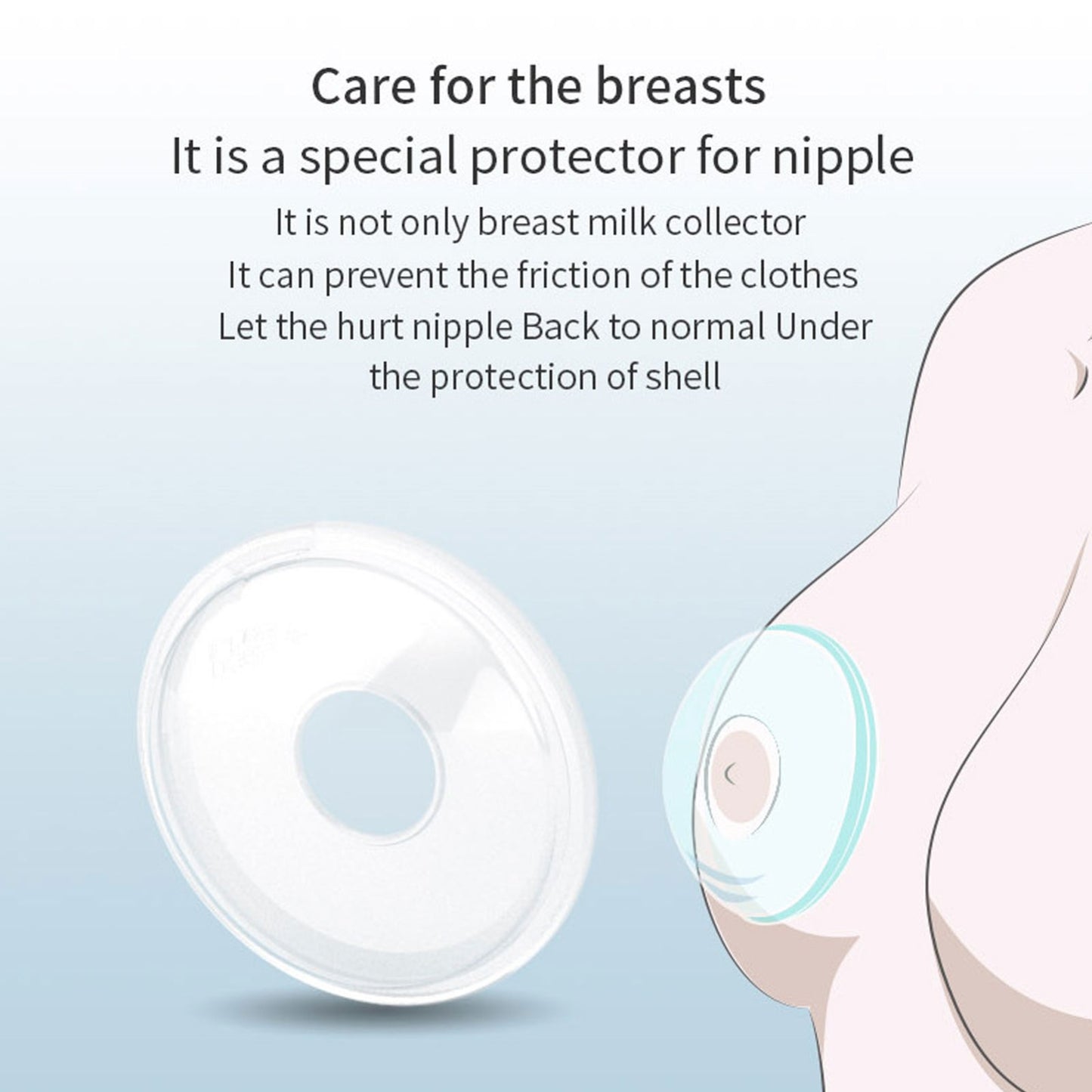Nursing Breast Milk Collector With Stopper - Pair of 2