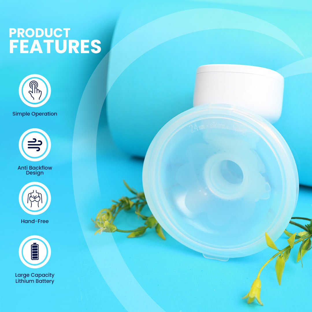 iFlow hands-free breast pump worn discreetly inside bra
